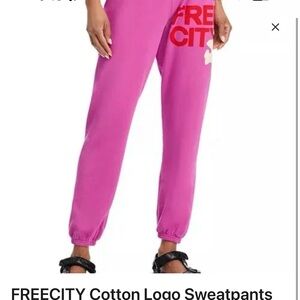 FREECITY Vibrant Pink Logo Joggers